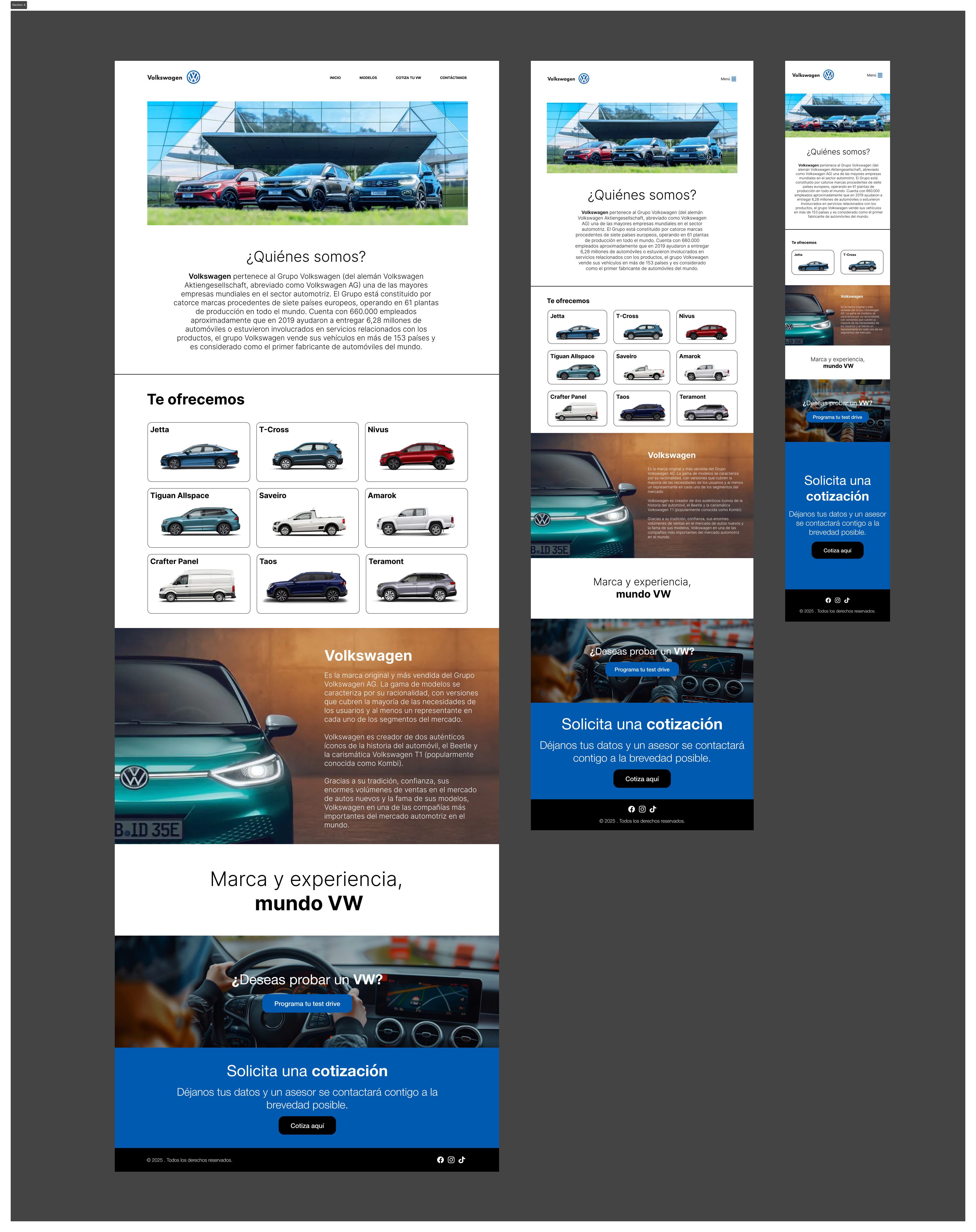 Landing page de volkswagen