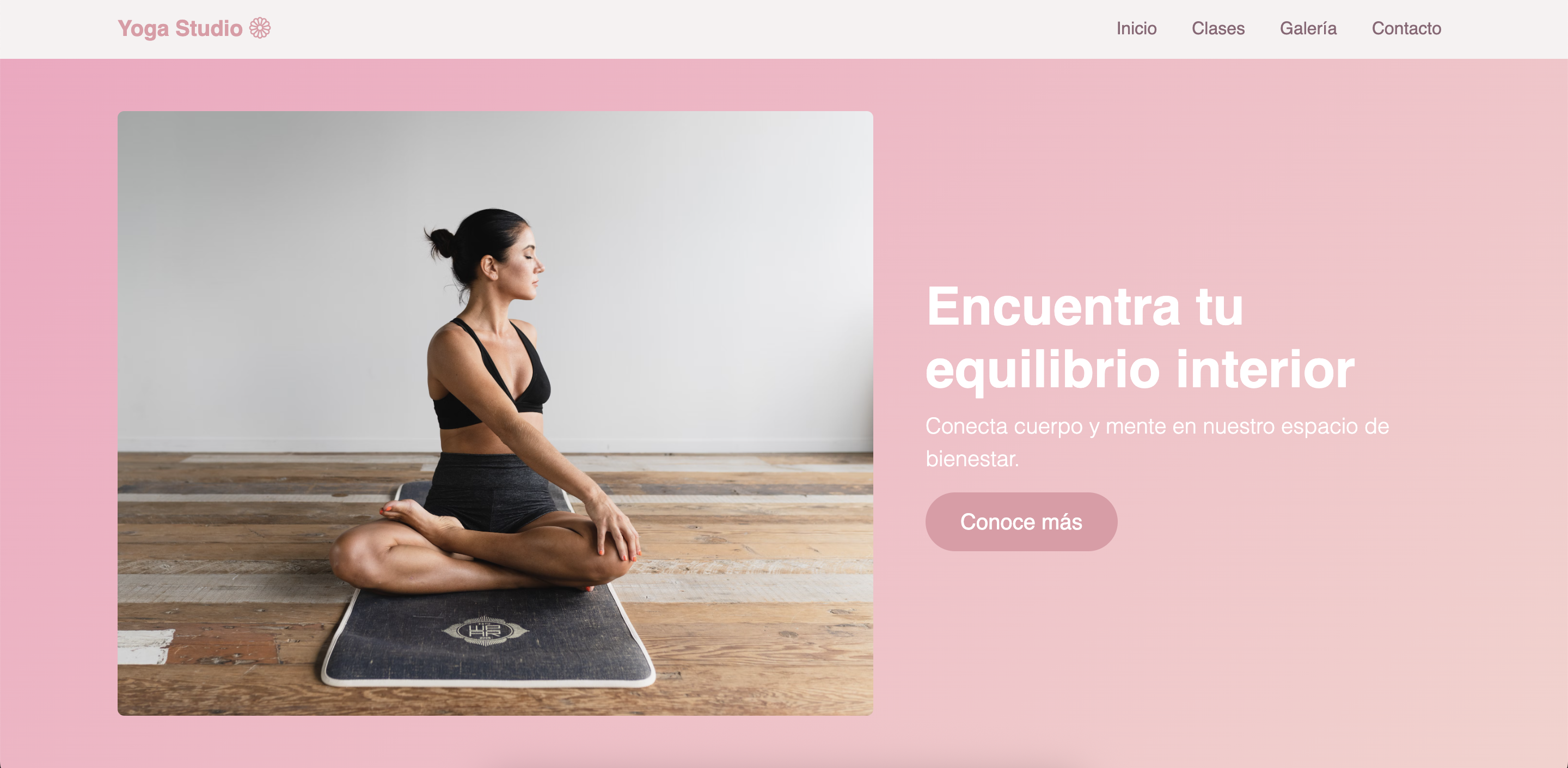 Html de un Estudio de yoga